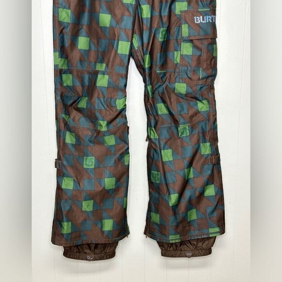 Burton DryRide Poacher Snowbaord Ski Pants Brown Green Checkered Size Small - Picture 3 of 7
